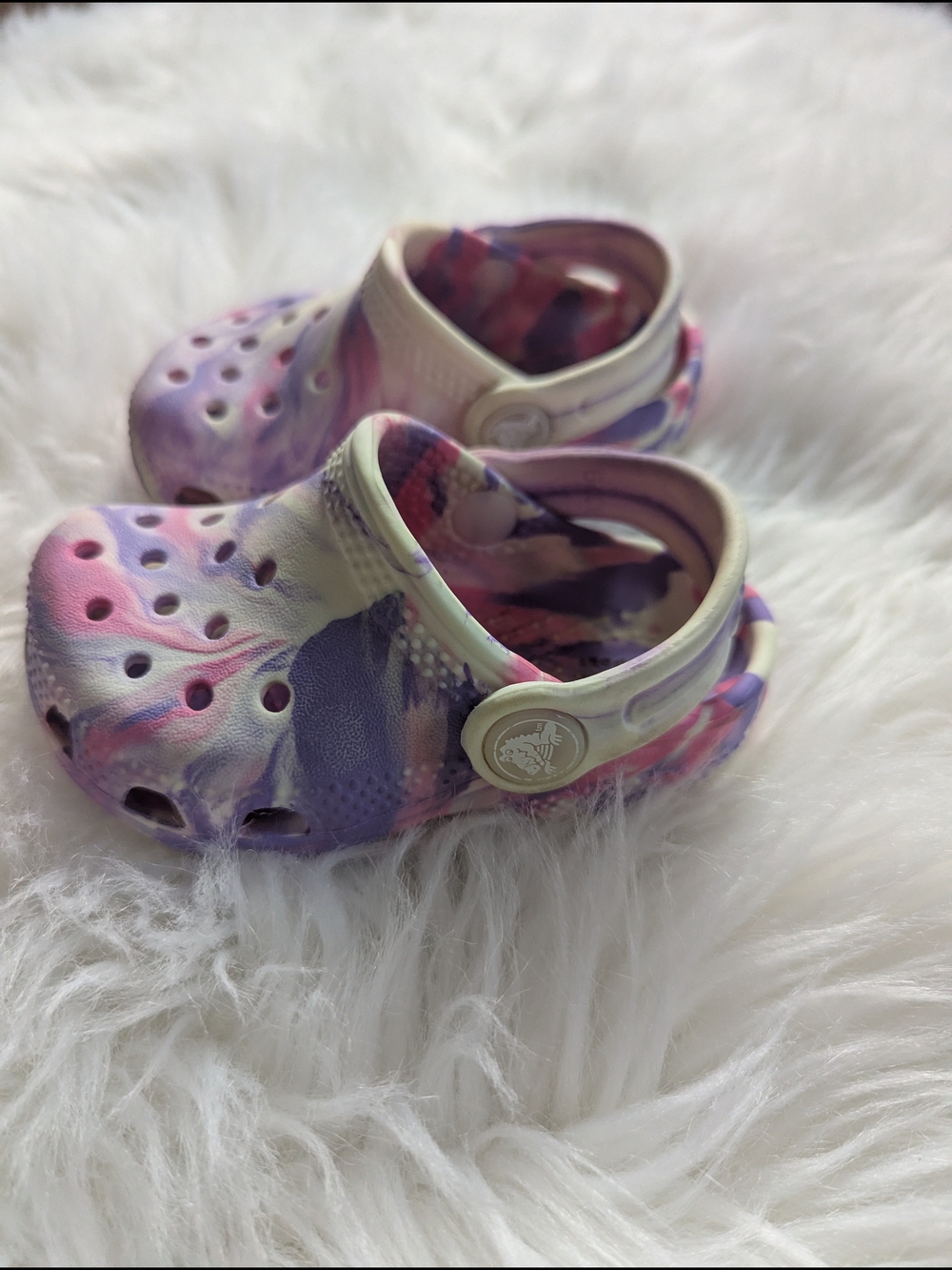 Crocs Kids' Tie-Dye Clog - Pink & Purple